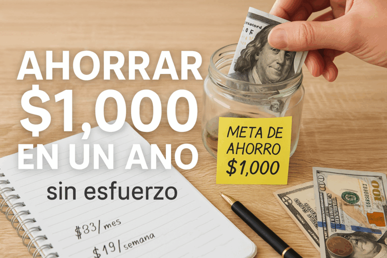 Cómo ahorrar $1.000 en un año con un plan sencillo